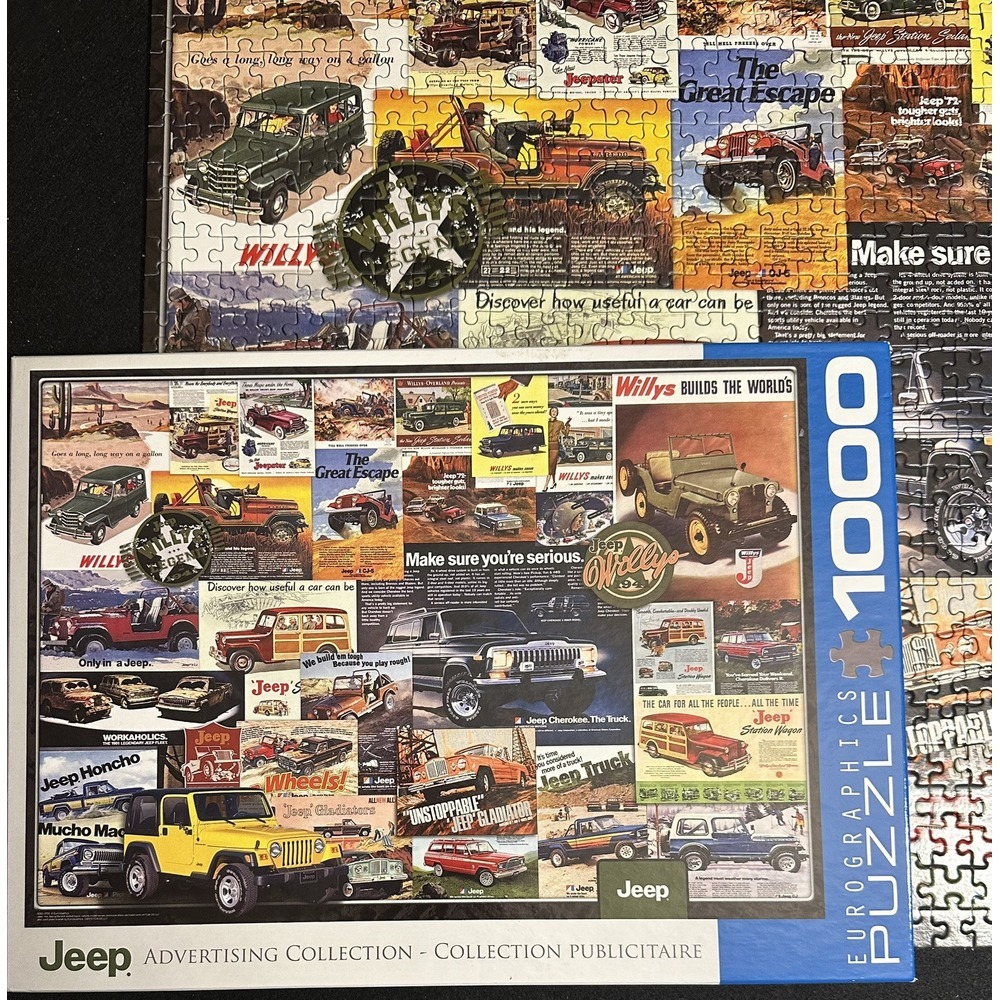Eurographics 1000 PC Puzzle Jeep Advertising Collection Complete - Picture 6 of 8